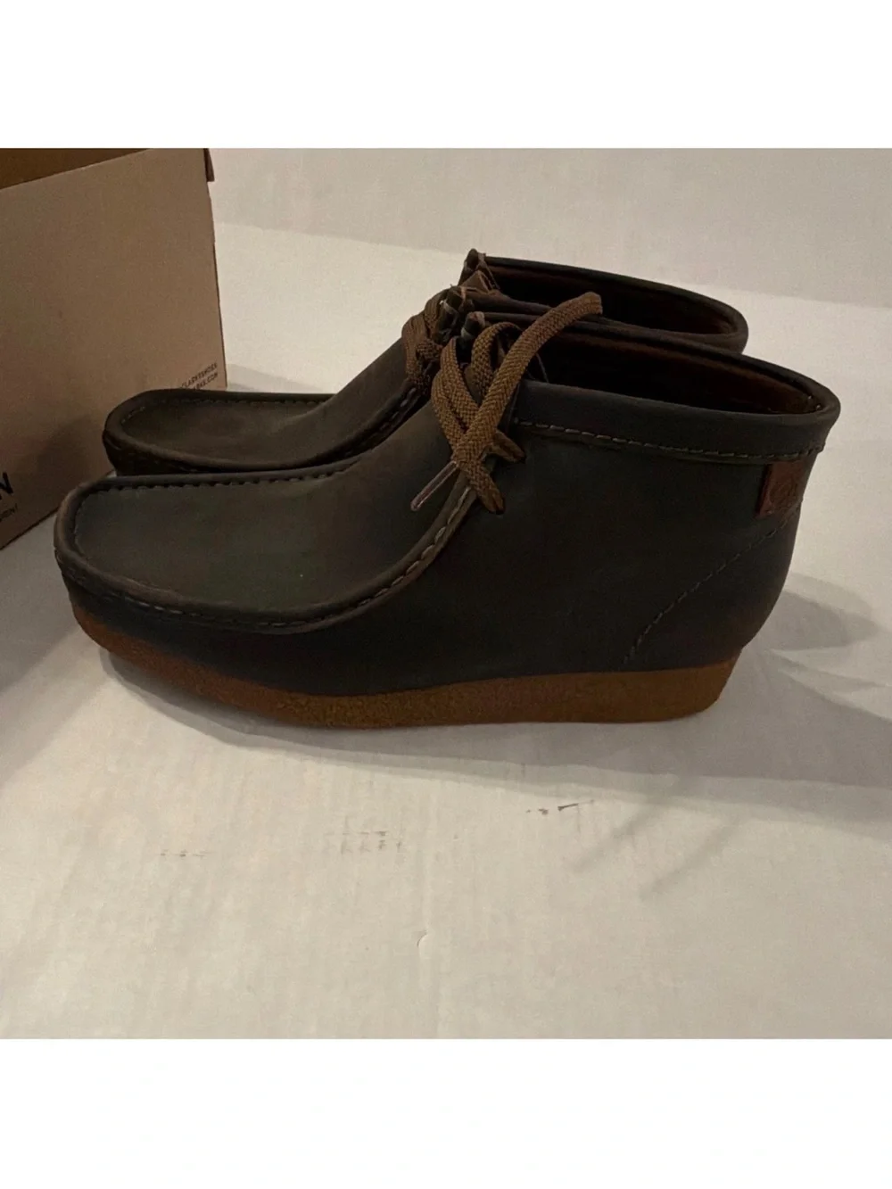Clarks Brown Leather Chukka Wallabee Boots
